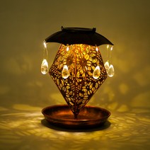 ANKRIC LED 태양열정원등 펀칭 다이아몬드 정원등요, 고동색