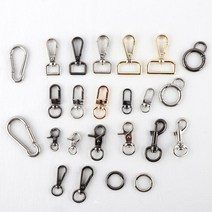 데코와바 열쇠고리 가방 부자재 키링만들기, 일자형(소)실버