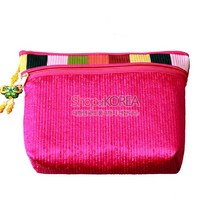누비수(秀) 색동파우치지갑[진분홍], 고급포장 - 1개비용