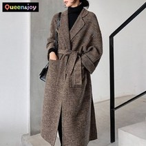퀸앤조이 단추없는 혼방 로브 롱 코트***판매자 SSK무역***