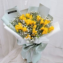 프리지아꽃다발 꽃바구니전국배달 졸업식 입학식 축하꽃다발 봄꽃 후리지아 안양꽃집, 타입2그린내