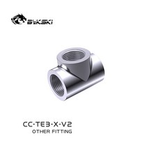Bykski CC-TE3-X-V2 3 웨이 분할 피팅 G1/4 T 형 분배기 어댑터 물 냉각 멀티 채널, 04 blue_01 CC-TE3-X-V2