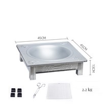 JINGHENG 연기안나는그릴 실내 숯불 화로 히터 바베큐그릴 무연 숯불화로 숯 소형 난로, T06-P73-4고정식 발 화로+구이망 탄소클립