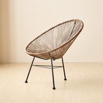피카소 뉴코드체어 + 쿠션세트 아카풀코 PP라탄 야외 테라스 카페 발코니, 뉴 코드체어-커피+쿠션세트 블랙