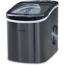 Frigidaire EFIC117-SSBLACK-COM EFIC117-SSBLACK 26파운드 휴대 컴팩트 메이커 스테인리스 스틸 제빙기 미디엄 블랙, 단일모델명/품번