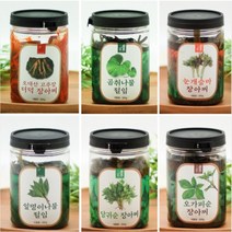 장아찌 반찬 3개 (900g) 기본 - 고추장 더덕 장아찌 5개중 2개선택 - 명이나물 장아찌 곰취나물 장아찌 눈개승마 장아찌 당귀순 장아찌 오가피순 장아찌 / 본토지기, 당귀순 장아찌300g, 고추장 더덕 장아찌300g, 곰취나물 장아찌300g