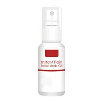HUAXINYI 60ml 통증 완화 바디 허브 스프레이 근육 관절 요통 발목 무릎에 에센셜 오일을 사용하는 안전한 허브 수딩 오일, 흰색과 빨간색, 액체