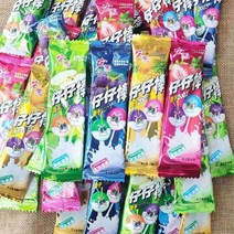 중국 식품 과일맛 막대사탕 그물 레드캔디 하드캔디, 사과맛 1박스_ 80스틱
