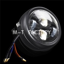 할리데이비슨 램프 6.5quot범용 led 헤드 라이트 카페 레이서 빈티지 헤드 호환품, 전조등 b