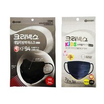 유한킴벌리 크리넥스 KF94 키즈 블랙 마스크 방역 황사 초 미세먼지 어린이, 10개, 3매입