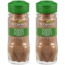 McCormick Gourmet All Natural Garam Masala Blend 맥코믹 고메 올 내추럴 가람 마살라 혼합 향신료 1.7oz(48g) 2팩, 1개