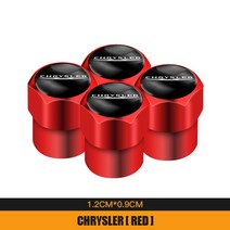 자동차부품 4Pcs 금속 타이어 밸브 모자 자동차 공기 줄기 커버 크라이슬러 300c 보이저 타운 국가 그랜드, 03 Red B