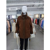 [19FW] 헤지스레이디스 카키 포켓배색 하프코트 WSCO9D095 K2123189