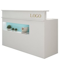 안내 데스크 인포 메이션 미용실 식당 계산대 카운터, 흰색 조명  100x50x100cm