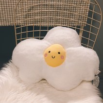 강아지 별모양 벌 흰곰 구름쿠션 폭신폭신 방석 소프트 인테리어쿠션 핑크핑크 꽃쿠션 꽃방석, 프리사이즈, 태양구름 [유라] 48cm, 태양구름)48cm