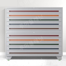 도면보관함 엔지니어링 서랍장 도면함 사무실 대형 종이 파일 2단셕션 정리함, 1.2mm, 1호 매트그레이 2단섹션  캐비닛_열쇠형