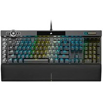 Corsair 미국출고-Corsair K100 RGB 기계식 게임용 키보드 - Cherry MX 속도 RGB 은색 키 스위치 - 4X 더 빠른 처리량을 위한 AXON 하이퍼 프로세싱 기술 - 44존 RGB LightEdge - PBT 이중-171192, 단일옵션, 02.광학