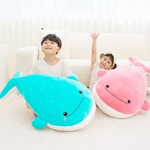 [완구][말랑모찌]고래인형 대형 모찌쿠션 100cm 아기고래상어(파스텔 핑크) 애착인형 바디필로우/생일선물/프로포즈/크리스마스선물/여자친구선물/남자친구선물, 아기고래_핑크
