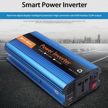 전원 인버터 순수 사인파 태양 광 4000W 자동차 변환기 DC 12V ~ 디스플레이 캠핑용, 02 24V