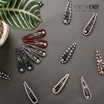 KNOTXKNOT 멀티컬러 큐빅 똑딱핀