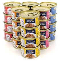 프리미엄 골드 런치캔 6가지맛 80g x 24개(1박스), 새우+참치