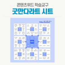 위드톡 굿만다라트 시트 워크샵 아이디어 발산 문제해결 목표설정 에듀툴킷