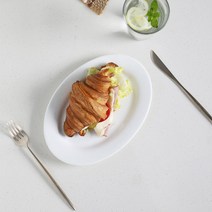 오모시 윌맥스 영국산 화이트 도자기 더블 원형 플레이트 타원형접시 디저트 WL992025 (30.5cm)