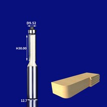 CNC 목공 라우터 비트 트리밍 밀링 커터 1 개목재MDF 플루트 스트레이트 엔드밀트리머 조각 비트합판, 05 12.7x9.52x30