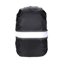 반사 배낭 레인 커버 하이킹 반사 스트립 조절 가능한 스트랩이있는 가시성 야외 레인 커버, 다중, 나일론, 블랙 70L