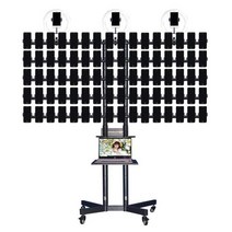 스탠드형 스마트폰 다중 핸드폰 랙 거치대 작업장 매크로 게임 동시 방송, 10 3단48개휴대폰 거치대