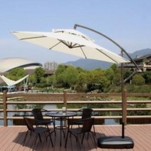 특대형 원형 폴딩파라솔 야외 카페 정원 홀딩파라솔, 원형 폴딩파라솔_버건디