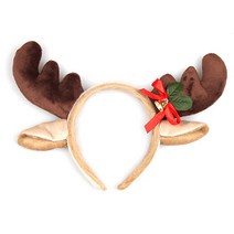 고백하는날 크리스마스 트리 안경 가랜드 풍선 장식 소품, 1개, 09.루돌프 사슴 머리띠