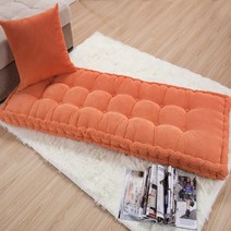 두꺼운 긴 쿠션 정원 의자 쿠션 단색 홈 시트 매트 바닥 맞춤형 벤치 55x15 cm 55x165cm, 137.5 - Cushion39x146cm