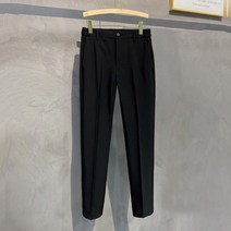 2022 봄 가을 남성 캐주얼 바지 정장 바지 슬림 피트 작업 탄성 허리 조깅 바지 남성 블랙 그레이 플러스 사이즈 40 42