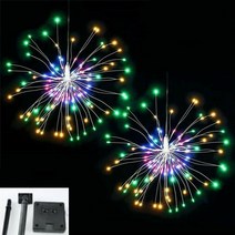 태양광 120-200 LED 불꽃장식등 폭죽등 걸이등 8기능 정원등 실외등 잔디등, 혼합색-150LED