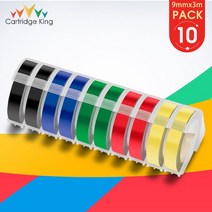 10PK Dymo 3D 엠보싱 테이프 Dymo 9mm 라벨 테이프 Motex 프린터와 호환 가능 Dymo 12965 E101 1540 1610 1, 07 10PK Mixed Set 4