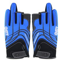 일본의 GETT 겨울 낚시 장갑 neoprene 미끄럼 방지 방수 안티 컷 품질 재료 남, 라인 블루 3 컷, XL