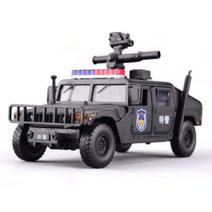 모조 GM 허머 H1 경찰차 합금 모형 금속 완구차 경찰, 단일옵션, 옵션04