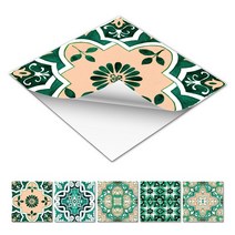 데코타일장판 붙이는 접착식 현관 베란다 사무실 장판 셀프 시공 만다라 타일 자체 접착 스티커 20x20cm 벽 바닥용 욕실 방수 월페이퍼 DIY 침실 TV 배경 홈 데코, [01] 20x20CM, [01] TFS01