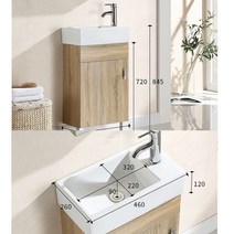 미니세면대하부장 소형 욕실 캐비닛 욕실하부장 화장실 탑볼세면기 좁은 원룸 세면대교체, A 모델