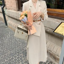 FANSYLI 여성 정장세트 봄가을 패션 코트 통근 투피스 135호