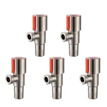 DooDii 앵글 밸브 SUS304 스테인레스 스틸 브러시드 주방 욕실 액세서리 앵글 밸브 화장실 싱크 분지 히터용, AV001 X Five