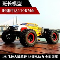 FSR 1/8 몬스터 트럭 RC 모델 차량 RTR 합금 리모컨 전문 오프로드 원격 레이싱, 02 YELLOW