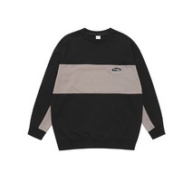 [에스핏 NC엑스코점] ~23SS 봄 신상~ 고급진 무채색 컬러 배색디자인 레터링 펠트 자수 약오버핏 맨투맨 주니어 맨투맨 제트밀RT 13