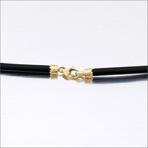 14K 민자검정가죽 체인 3mm
