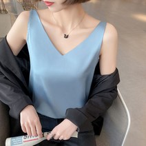 이유무무 NQ-086 루즈핏 실크 더블 끈 나시 이너 나시티