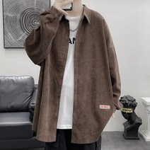 DFMEI 남성 캐주얼 셔츠 일본 코듀로이 봄 가을 패션 브랜드 캐주얼 긴팔 셔츠 남성 한국 스타일 느슨한 Ruffian 잘 생긴 코트