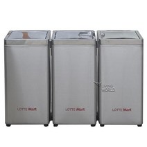 3분류 스텐 사각뱅뱅이휴지통 A형