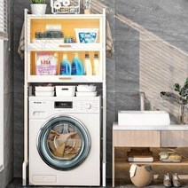 화장실 세탁실 수납 천장부터 바닥까지 내려 오는 발코니 욕실 수납장 캐비닛 세탁기 선반, 10.3단 화장실 선반 화이트