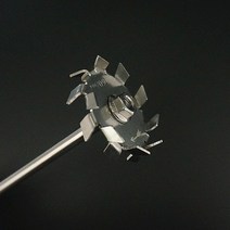 비커 비이커 계량컵 과학 실험 도구 1 세트 3cm-10cm 실험실 304 스테인레스 스틸 톱니 디스크 교반기 교반 막대가 있는 분산, 02 4cm paddle with rod